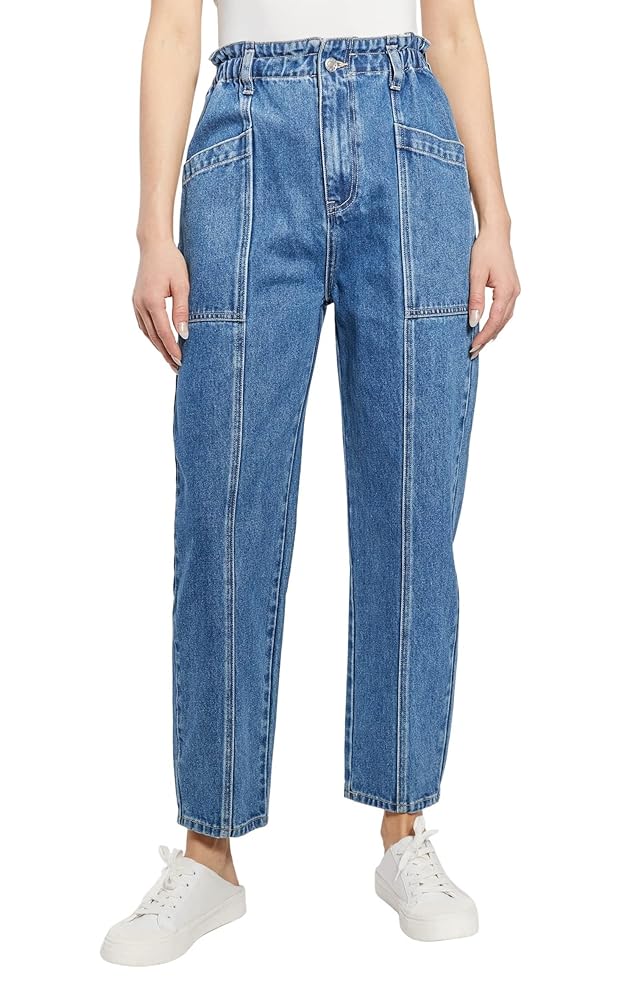O A T NEW YORK Women's Luxury Clothins Basic High Rise Denim